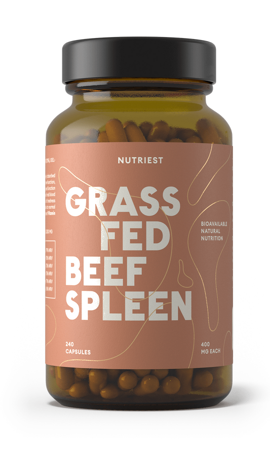 Dried organic pasture beef spleen - the iron donor