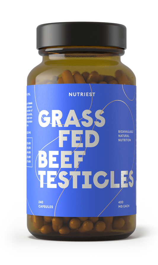 Dried organic pasture beef testicles - for its hormone levels